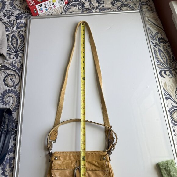 FOSSIL Leather/Canvas Mustard Crossbody Bag - Picture 10 of 10